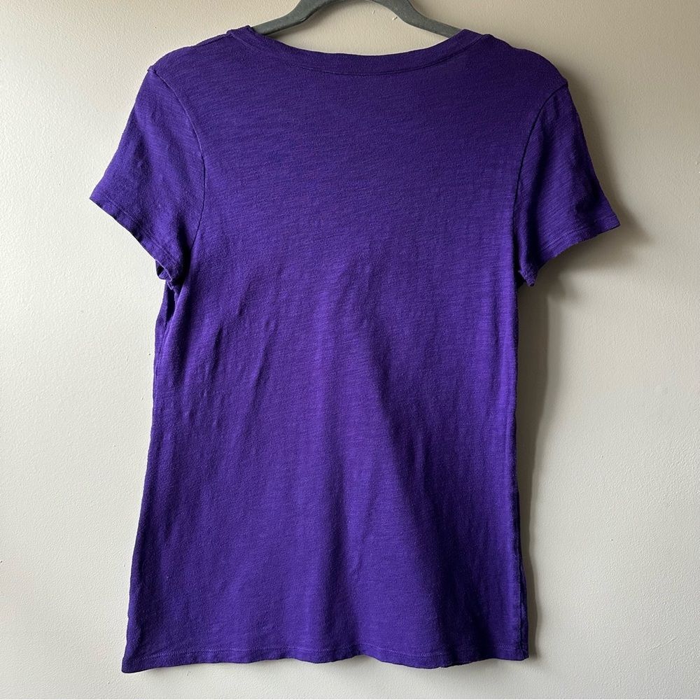 Old Navy Short Sleeve V-Neck Cotton Tees Purple and Turquoise Size M Y2K Lounge - Picture 8 of 14
